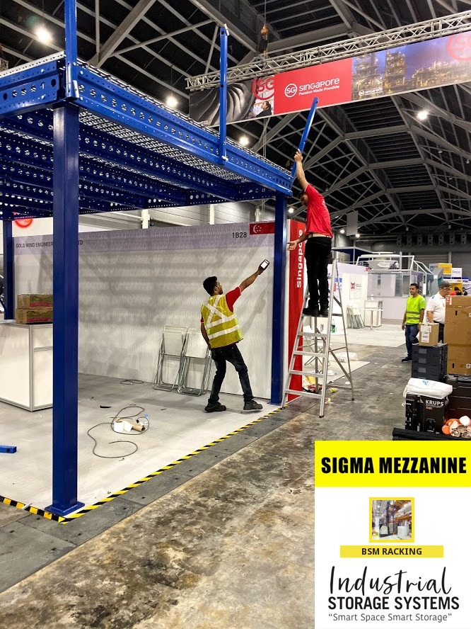 Mezzanine Floor System raised warehouse floor installation, project view 18