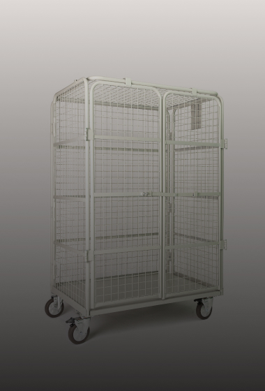 Steel roll container trolleys for moving stock