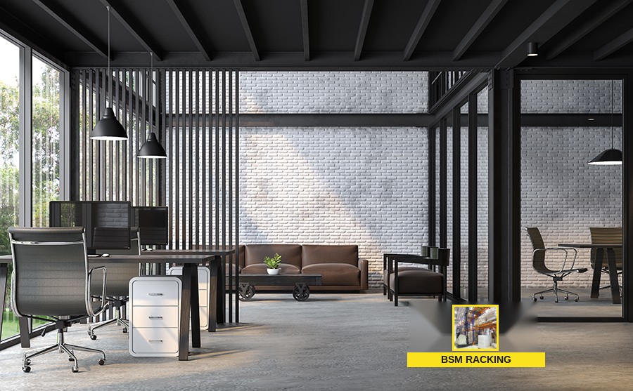 Structural Steel Platform freestanding mezzanine installation, project view 3