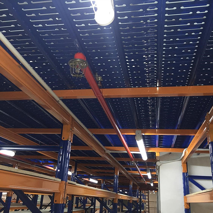 Rack Support Mezzanine Superblock intermediate storage floor, project view 11