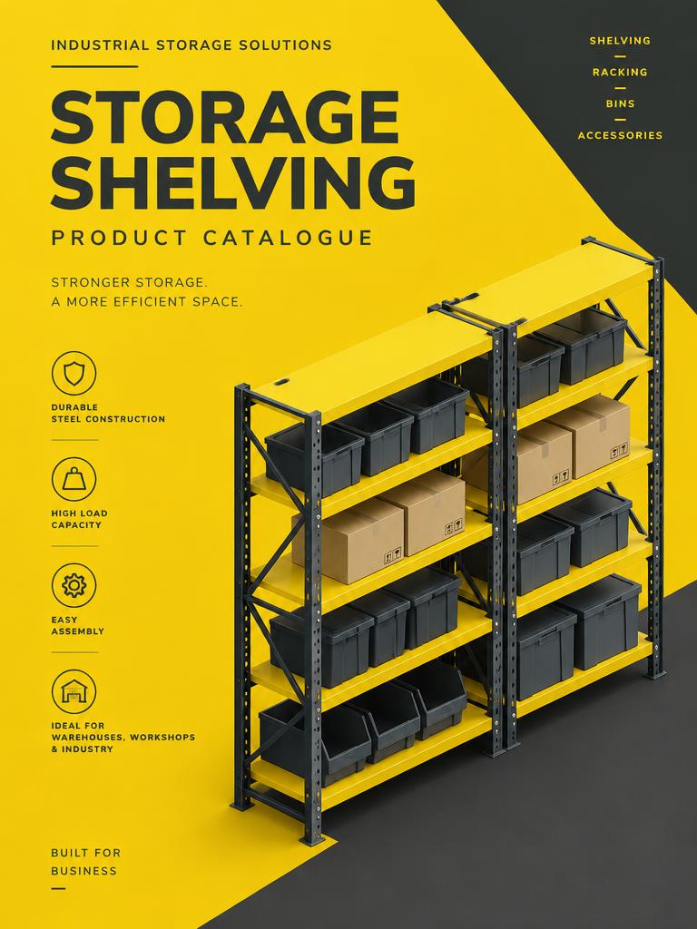 Racking and shelving components fabricated for industrial storage